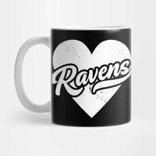 Vintage Ravens School Spirit // High School Football Mascot // Go Ravens Mug